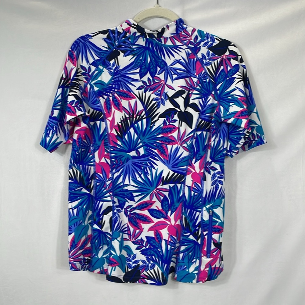 Coolibar Rash Guard size M Floral UPF 50 UV Protection EUC - Picture 5 of 9